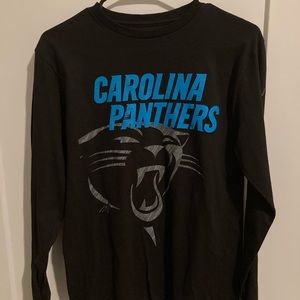 NFL Carolina Panthers Long Sleeve Tee Black Small